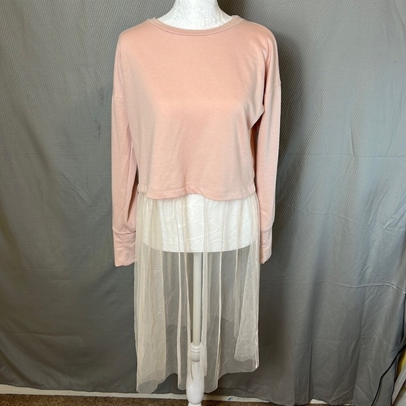MELROSE and Market Light Pink Top with Attached Tulle Skirt - Size X-Small - Picture 2 of 6